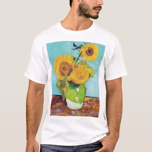 Drie zonnebloemen, Van Gogh T-shirt (Voorkant)