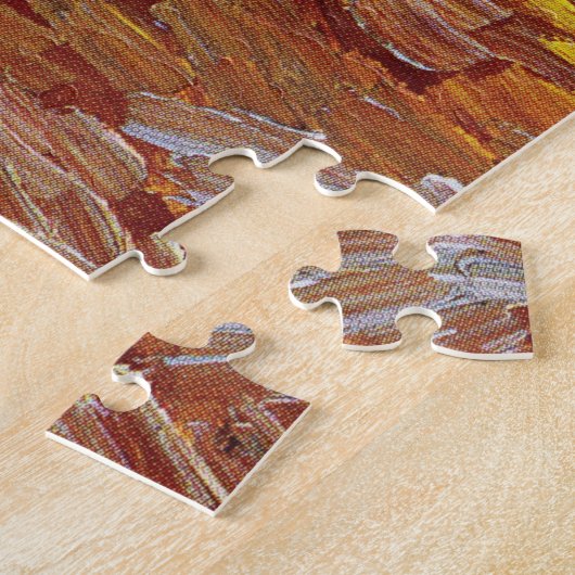 Drie zonnebloemen | Vincent Van Gogh Legpuzzel (Zijkant)