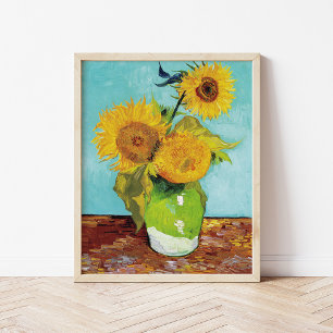 Drie zonnebloemen Vincent Van Gogh Poster