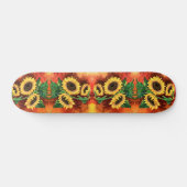 Drie zonnebloempitten skateboard (Horizontaal)