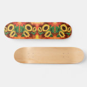 Drie zonnebloempitten skateboard (Horizontaal)