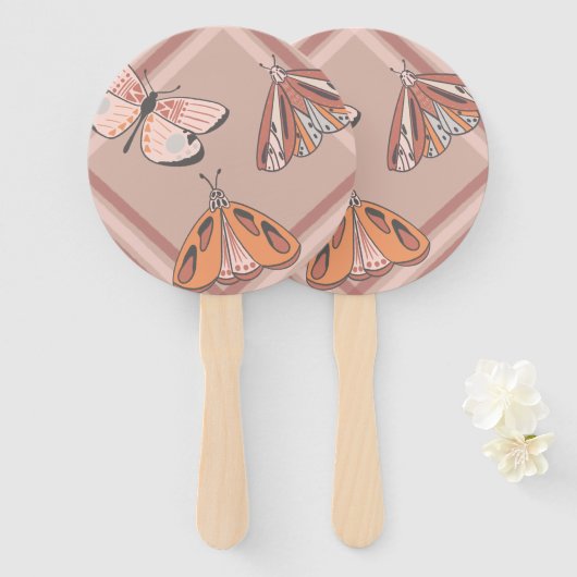 Drie Zuidwest Butterflies Handwaaier (Voorkant en achterkant)
