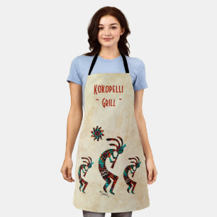 Drie Zuidwest Kokopelli Apron Schort