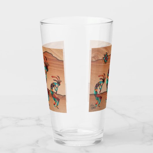 Drie Zuidwest Kokopelli en Sun Glas (Rechts)
