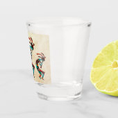 Drie Zuidwest Kokopelli en Sun Shot glass Glas (Rechts)