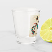 Drie Zuidwest Kokopelli en Sun Shot glass Shot Glas (Links)