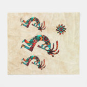 Drie Zuidwest Kokopelli Fleece Blanket Deken (Voorkant (Horizontaal))