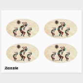 Drie Zuidwest Kokopelli Square Sticker (Vel)