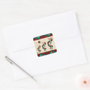Drie Zuidwest Kokopelli Square Sticker