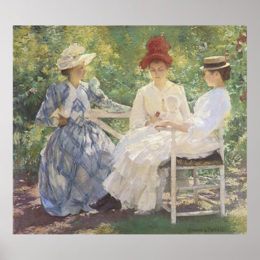 Drie zussen, Edmund Charles Tarbell Poster (Voorkant)