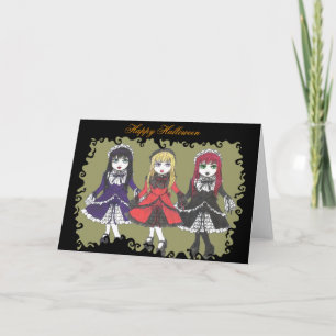Drie zussen Halloween Kaart