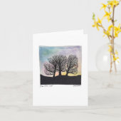 Drie zussen vouwen notitie Kaart (Gele Bloem)