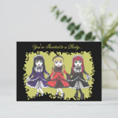 Drie zusters-uitnodiging kaart (Staand voorkant)