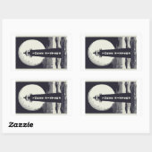 Drie zusters vuurtoren Massachusetts Moon Rechthoekige Sticker (Vel)