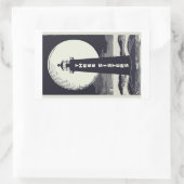 Drie zusters vuurtoren Massachusetts Moon Rechthoekige Sticker (Tas)