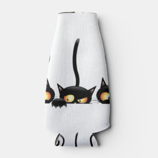 Drie zwarte katten flesjeskoeler