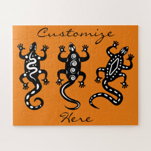 Drie zwarte lizards Thunder_Cove Southwest Style Legpuzzel