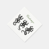 Drie zwarte lizards Thunder_Cove Southwest Style Servet (Hoek)