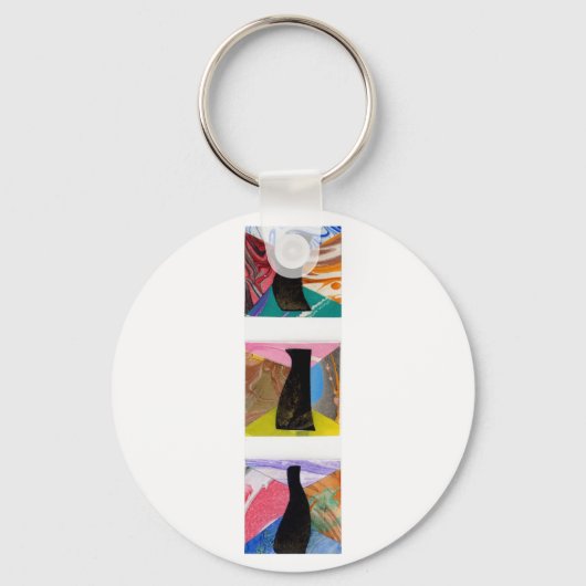 Drie zwarte vaten sleutelhanger (Voorkant)