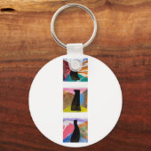 Drie zwarte vaten sleutelhanger (Voorkant)