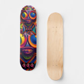 Driebasaal psychedelisch topkaartdek, 7,3/4 inch skateboard (Voorkant)