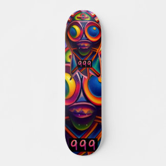 Driebasaal psychedelisch topkaartdek, 7,3/4 inch skateboard