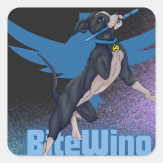 Driebenige Pitbull Vierkante Sticker