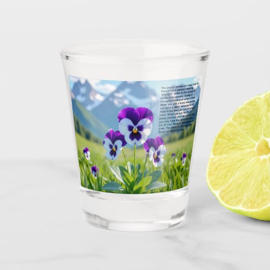 Driebloem Shot Glas (Voorkant)