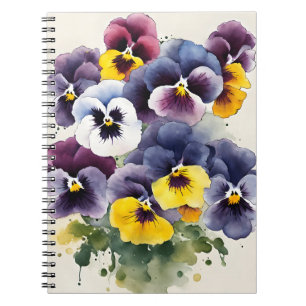 Driebloem - Waterverf bloemen Notitieboek