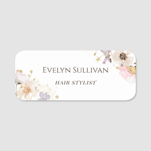 Driebloemen, label naamplaatje (Voorkant)