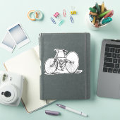 Driecyclustekening Sticker (iPad Cover)