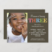 Driedaagse feestdag gevierd kaart (Voorkant / Achterkant)