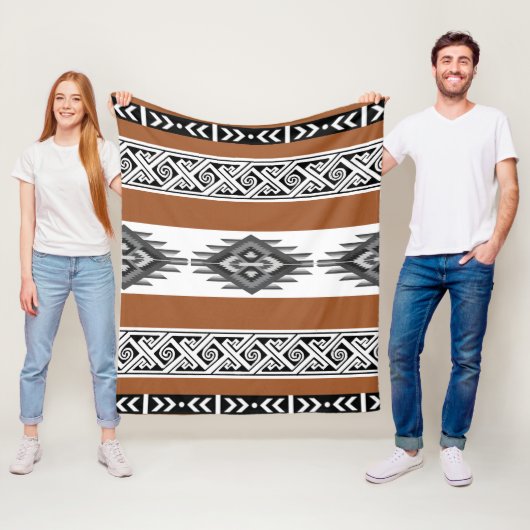 Driedeboon voor Griekenland met Aztec Pattern in G Fleece Deken (In situ)