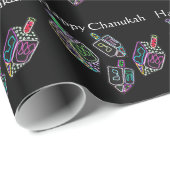 Driedels voor Chanukah Cadeaupapier (Rol Hoek)