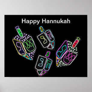 Driedels voor Hannukah Print