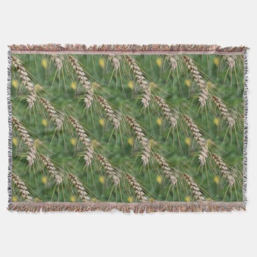 Driedemaands Summer Grass Natuur Art Pattern Deken (Voorkant)