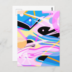 Driedimensionaal Geometrisch Abstract Schilderen Briefkaart