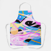 Driedimensionaal Geometrisch Abstract Schilderen Schort (Voorkant)