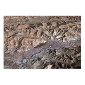 driedimensionaal uitzicht van het landschap foto afdruk (Voorkant)