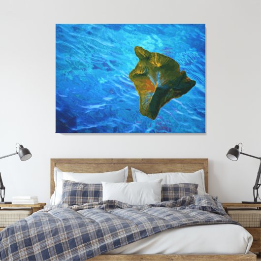 Driedimensionale Big Island & Ocean Canvas Print (Insitu (Slaapkamer))