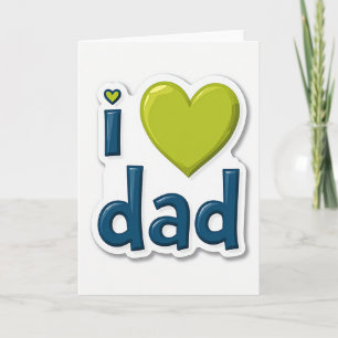 Driedimensionale 'Ik hou van papa'-kaart Kaart