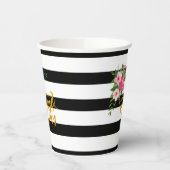 Drieëndertig en lichte papierbeker - Zwarte & witt Papieren Bekers (Links)