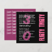 Drieëndertig verjaardag zwarte PInk Sjabloon Kaart (Voorkant / Achterkant)