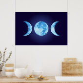 Driefasige Moon Poster (Keuken)
