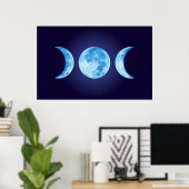 Driefasige Moon Poster (Thuiskantoor)