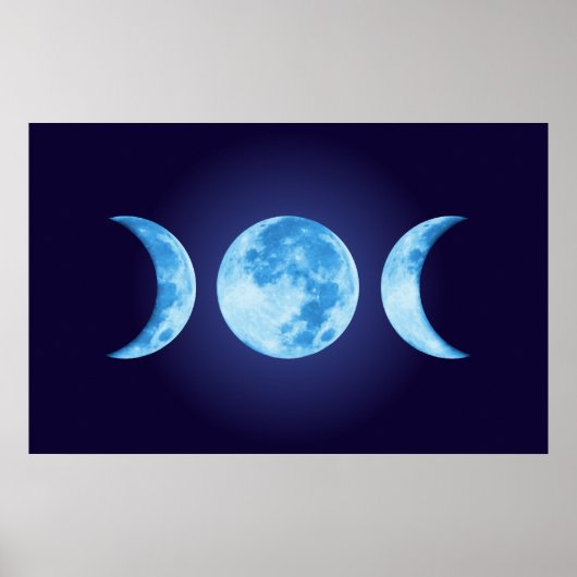 Driefasige Moon Poster (Voorkant)