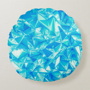 Driehoek achtergrond kristal. rond kussen