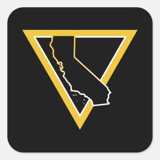 driehoek californië vierkante sticker (Voorkant)