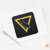 driehoek californië vierkante sticker (Envelop)