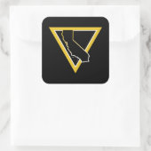 driehoek californië vierkante sticker (Tas)
